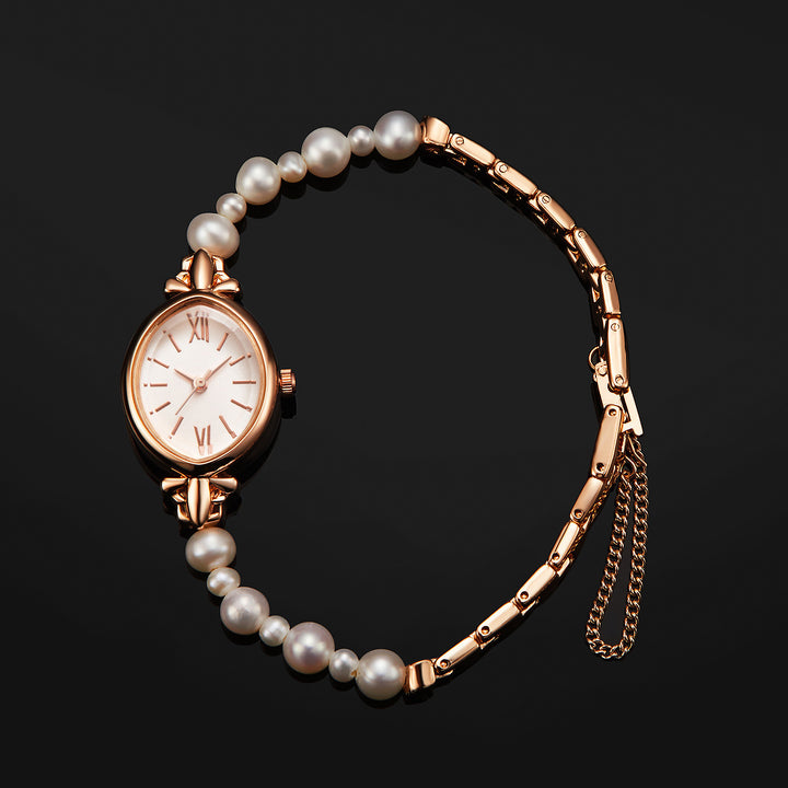 Mode Women's Watch natürlicher Süßwasserperlengurt