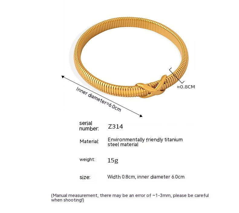 Braccialetto di gioielli per il design del nodo trasversale di linea personalizzata