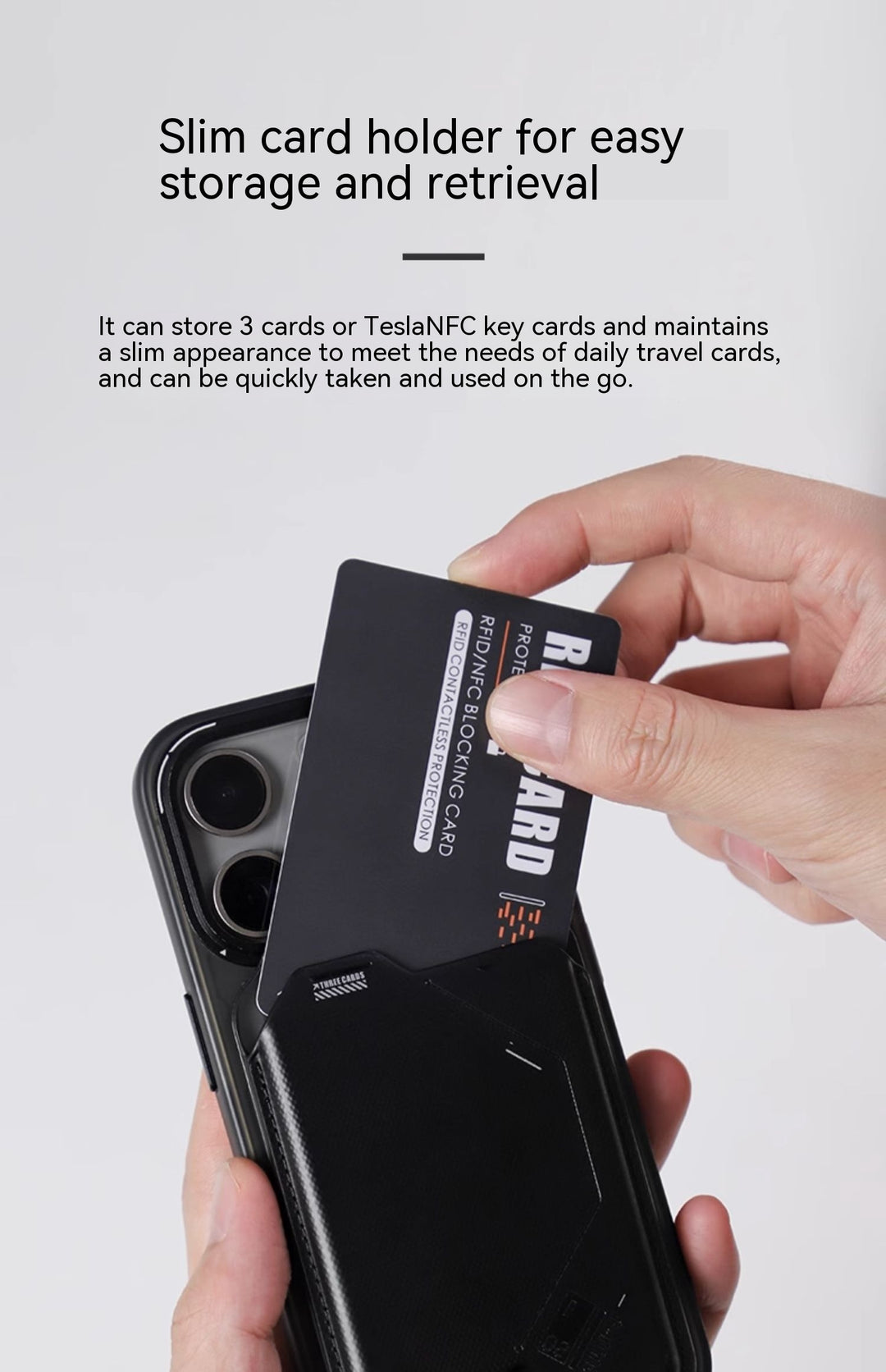 Magnetischer Flip-Kartenhalter G02 Zwei-in-Eins-Brieftaschen-Multi-Winkel-Falten-Mobilfunkhalter Ultra-dünn tragbar
