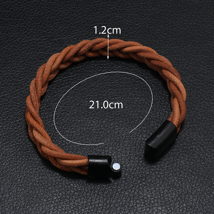 Bracelet de cordon en cuir simple