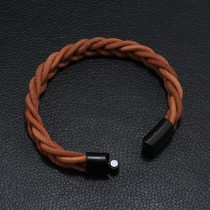 Bracelet de cordon en cuir simple