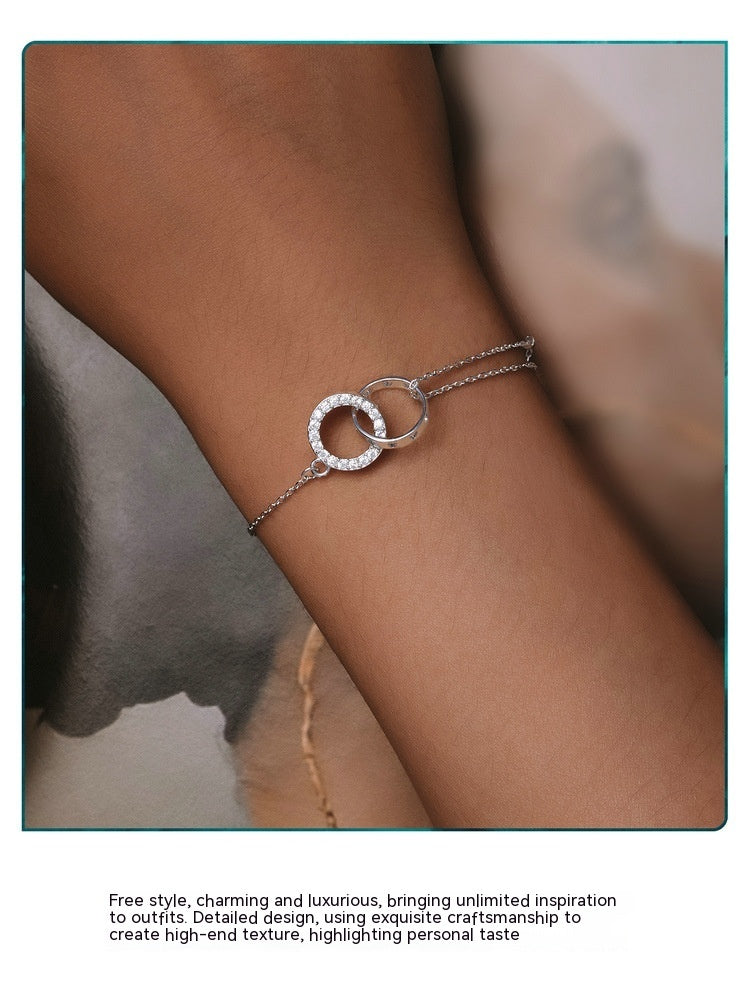 Simple Classic Double Ring Bracelet