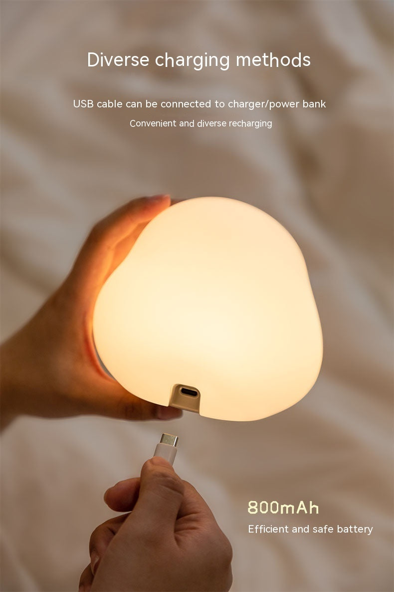Lampa de noapte cu led de rață drăguț silicon silicon usb reîncărcabil senzor ușor de dormit pentru dormitor de cronometrare dormitor pentru copii pentru copii decor pentru casă