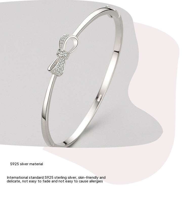 Pulsera de arco de plata esterlina S925 joyas para todo partido femenino