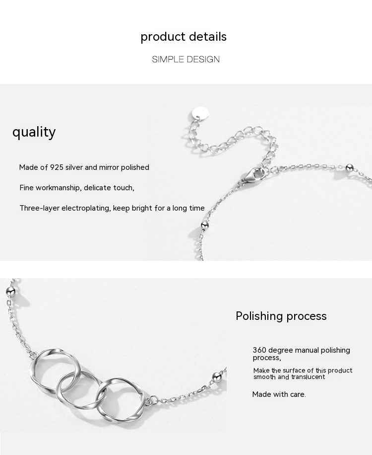 S925 Sterling Silver Simple Versatile Geometric Design Bracelet