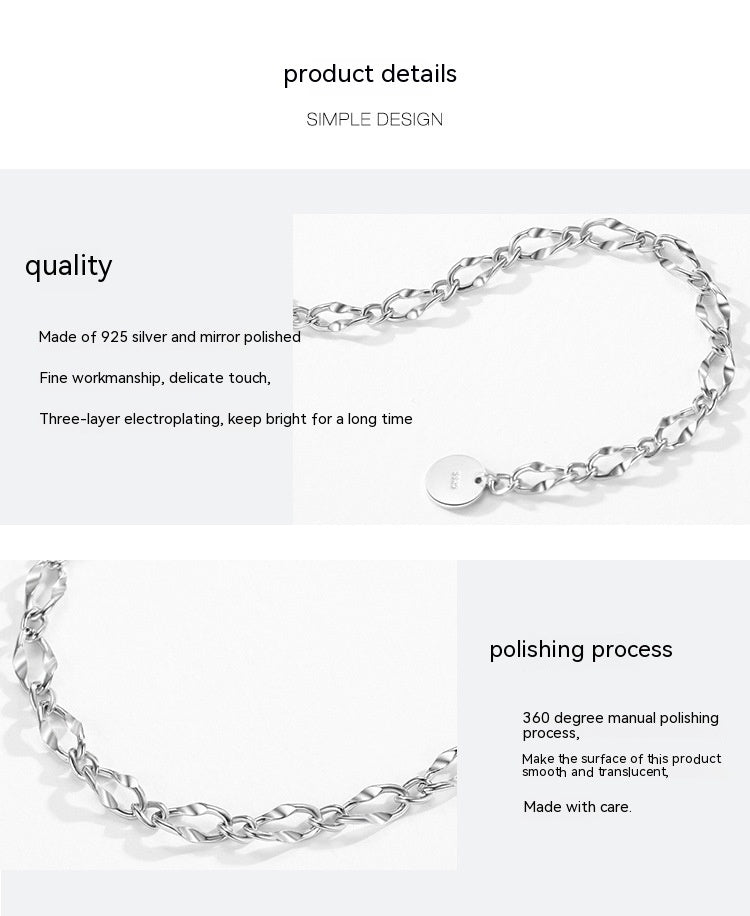 Bracelet en argent pur de la mode créative