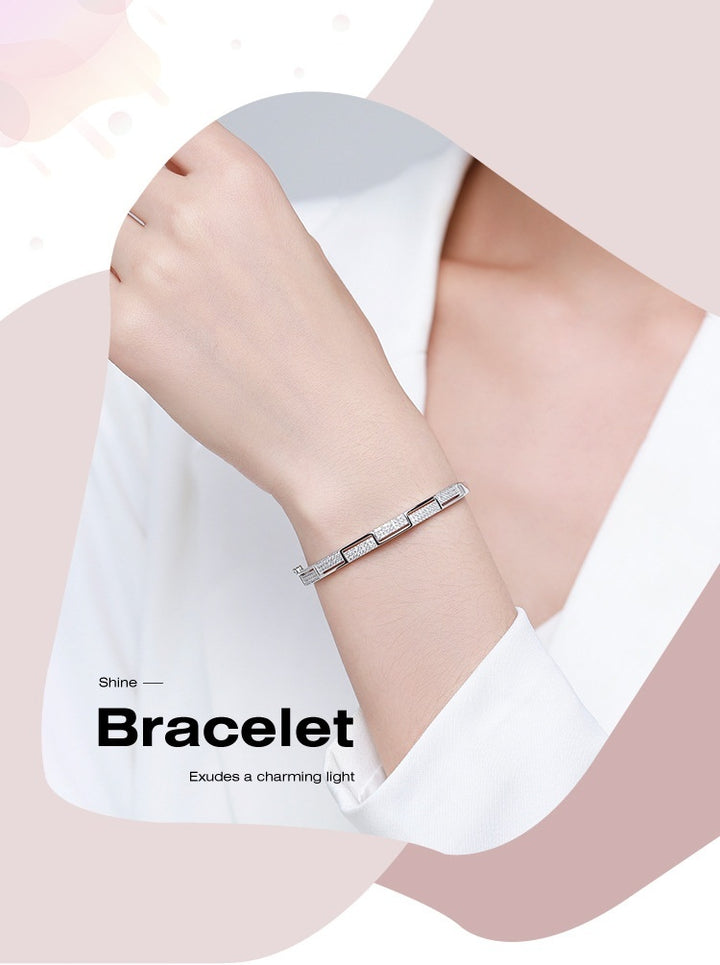 S925 Sterling Silber Armband für Frauen Japaner und Koreaner im koreanischen Stil Einfacher Luxus -Sternenhimmel