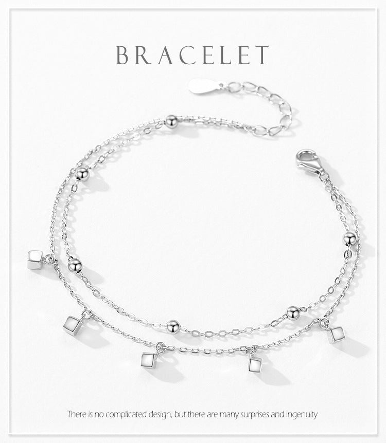 Bracelet carré à double couche de mode pour les femmes
