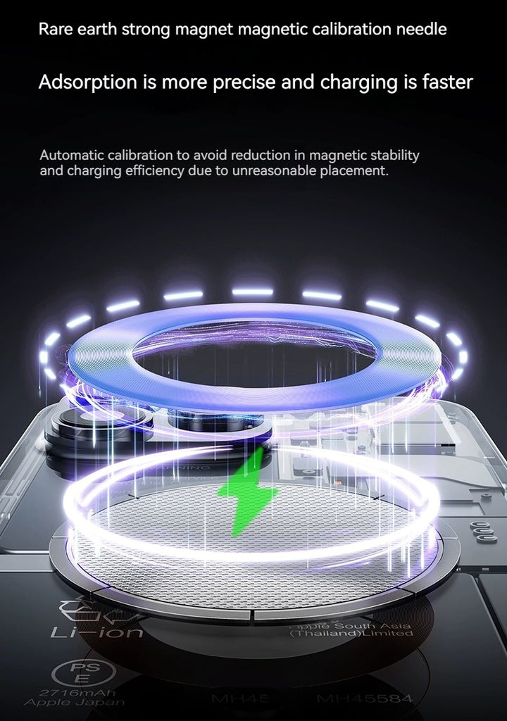 Carcasă creativă Pivot Pivot Cover de protecție avansată Magnetic Transparent Silicon Rezistent