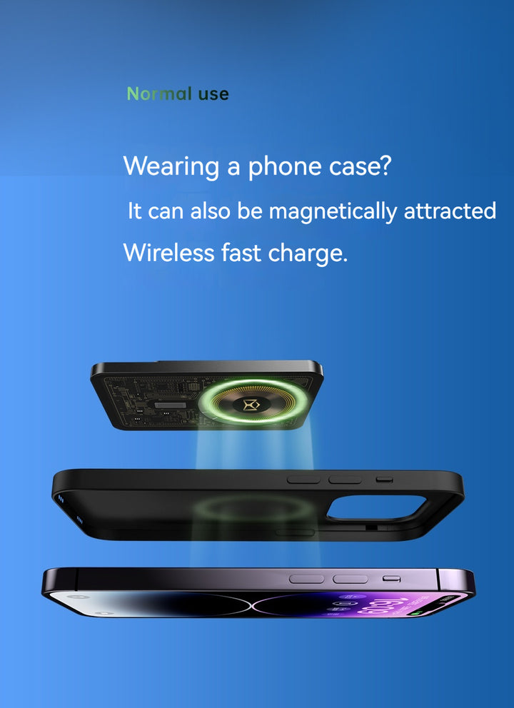 Alimentazione mobile mobile a magnetico wireless portatile