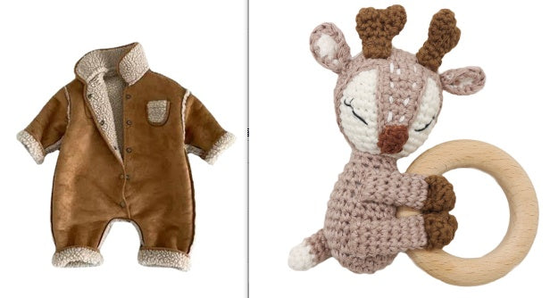 Versión coreana de la ropa para niños para niños Jumpsuit de felpa para bebés