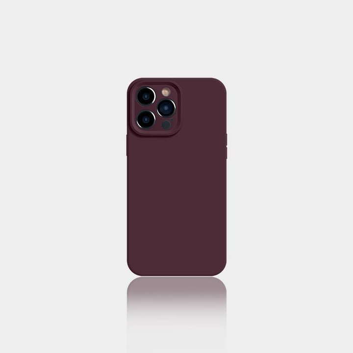 Capa de telefone de pacote completo de cor sólida de silicone líquido