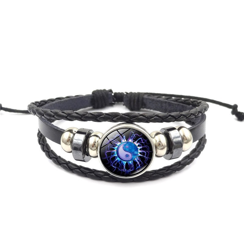 Men's Retro Punk Multi-layer Beaded Weave Bracelet