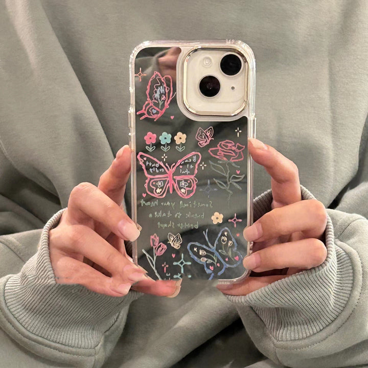 Зеркало граффити -бабочка кронштейны силиконовой телефон Силиконовый телефон