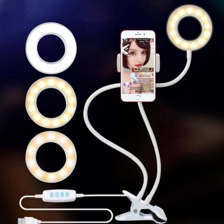 Lumière à anneaux selfie LED pour le maquillage réglable en direct du support de 8 cm