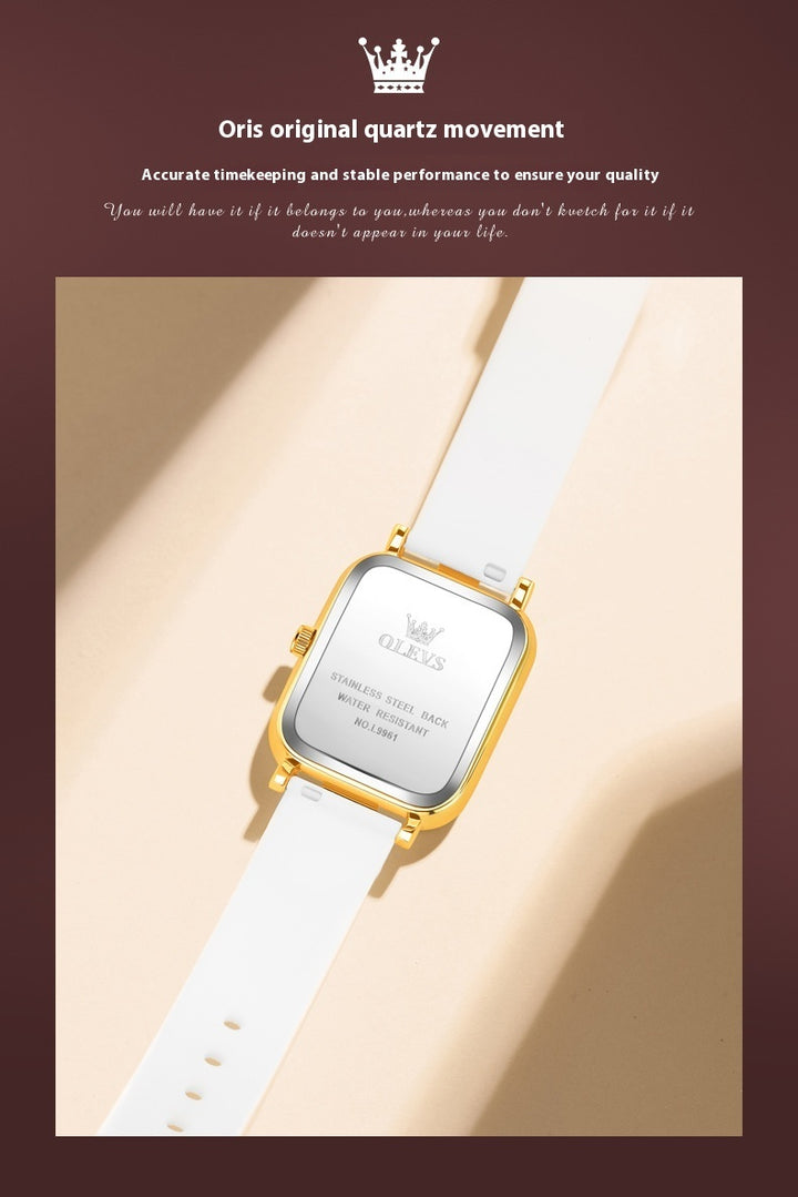 シンプルなトレンディなシリコンバンドQuartz Watch for Women