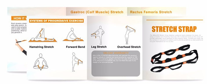 Yoga stretch riem elasticiteit yoga -band met meerdere grip lussen