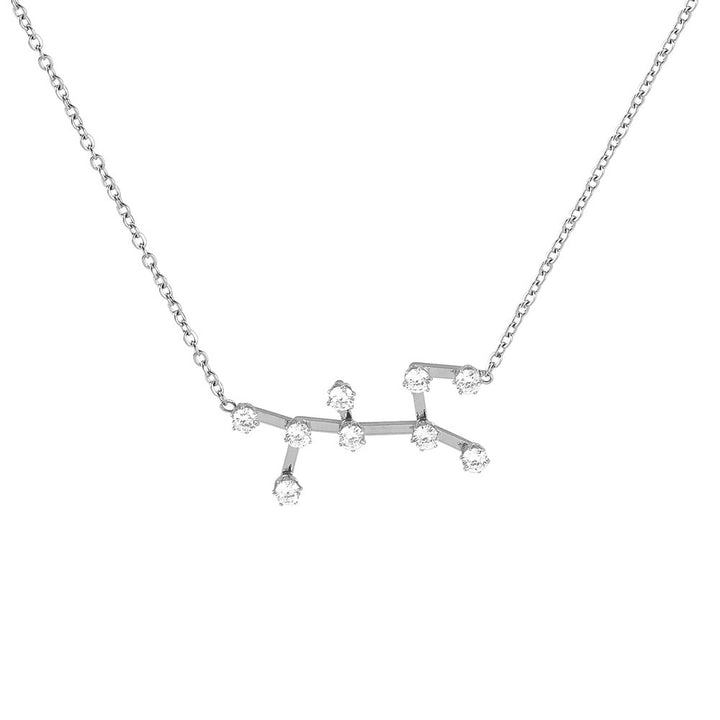 Diamond bewaker titanium staal vrouwelijke sleutelbeen ketting twaalf constellaties ketting