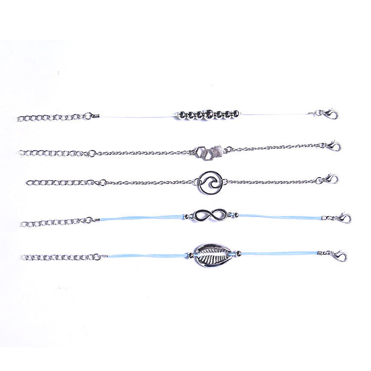 Woven HAILANG Blue Bracelet Set