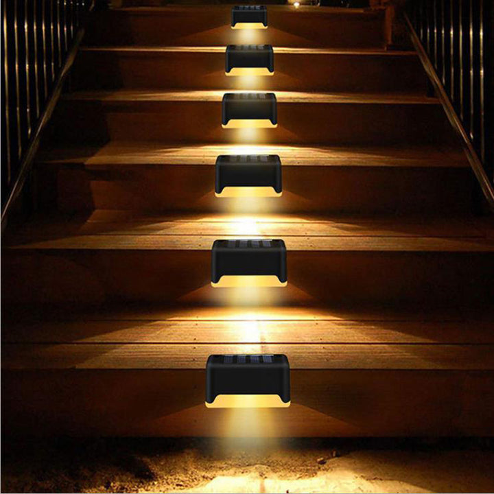 Ny oppgradering vanntett LED Solar Fence Lamp Solar Deck Lights Solar Step Light Outdoor For Patio Stairs Garden Pathway Step Yard