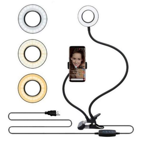 LED Selfie Ring Light voor levende verstelbare make-up licht-8cm standaard