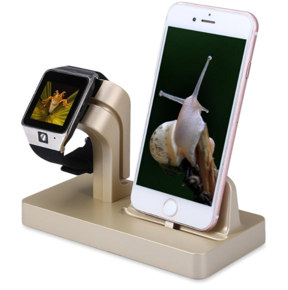 Yhteensopiva Applen kanssa, yhteensopiva Applen kanssa, 2 in 1 Lataus Dock Station Desktop Cradle -puhelinteline iPhone X 8 7 Plus 6S 5 5S SE for iPhone Watch I III III -laturin haltija