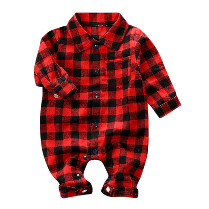 Baby randig rutig onesie