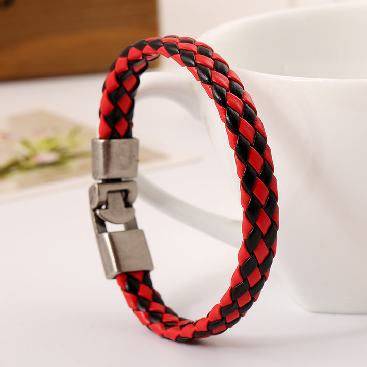 Simple Woven Leather Fashion Bracelet