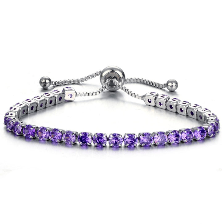 Bijoux exclusifs transfrontaliers européens et américains Bracelet de push-pull en cristal en cristal en or bijoux à une seule rangée diamant complet en gros