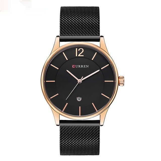 CEINTURE MESH SIMPLE Large Dial Business Casual Quartz Watch