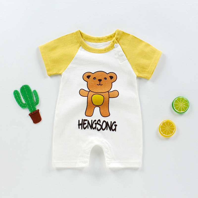New Summer Baby''s One-piece Clothes Harbin Clothes Newborn Baby Cotton Short Sleeve thin  Crotch Crawling Clothes Wholesale