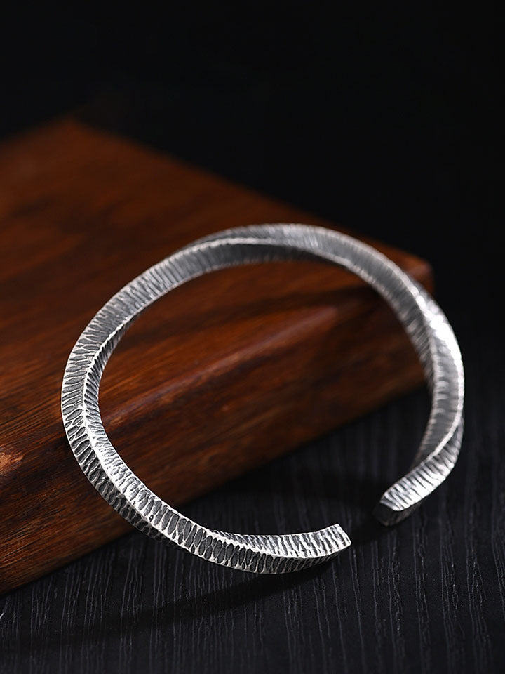 999 Sterling Silver Mobius Ringarmband für Männer und Frauen