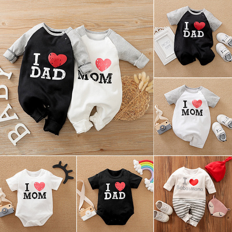Love Parents Baby Jumps Suit Cloth Romper