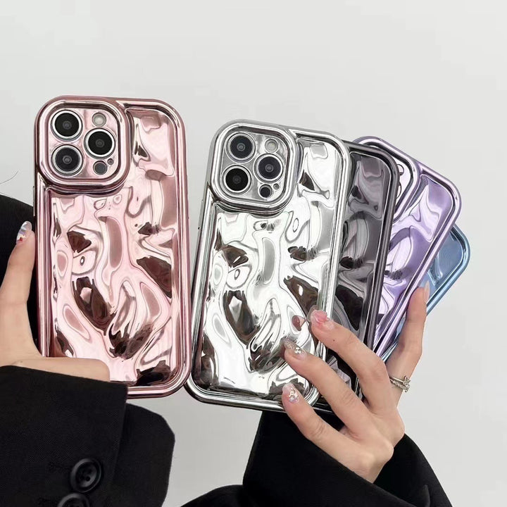 All-inclusive Drop-resistant Electroplated Meteorite Pattern Phone Case