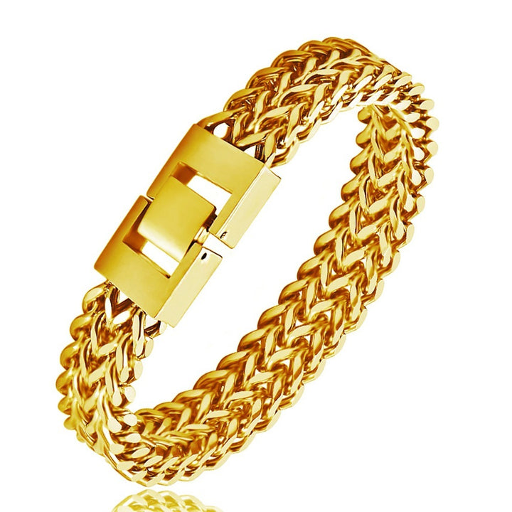 Biżuteria ze stali nierdzewnej Mężczyźni i kobiety złota podwójna łańcuch łańcucha łańcucha