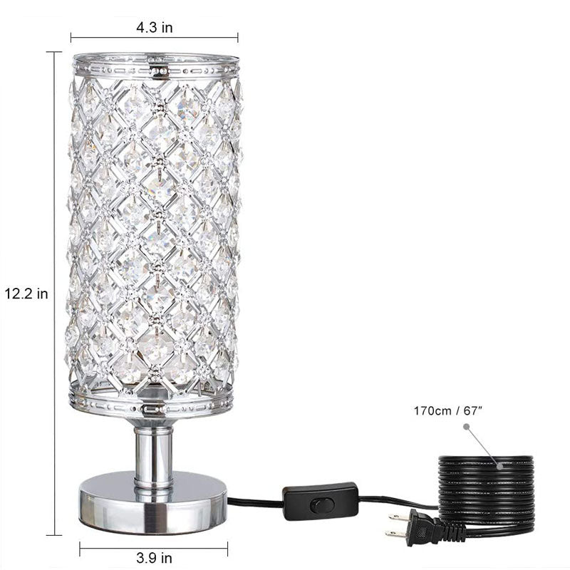 Нова модерна лампа за кристална маса със стилна личност и топла нощна декорация за спалня и хол