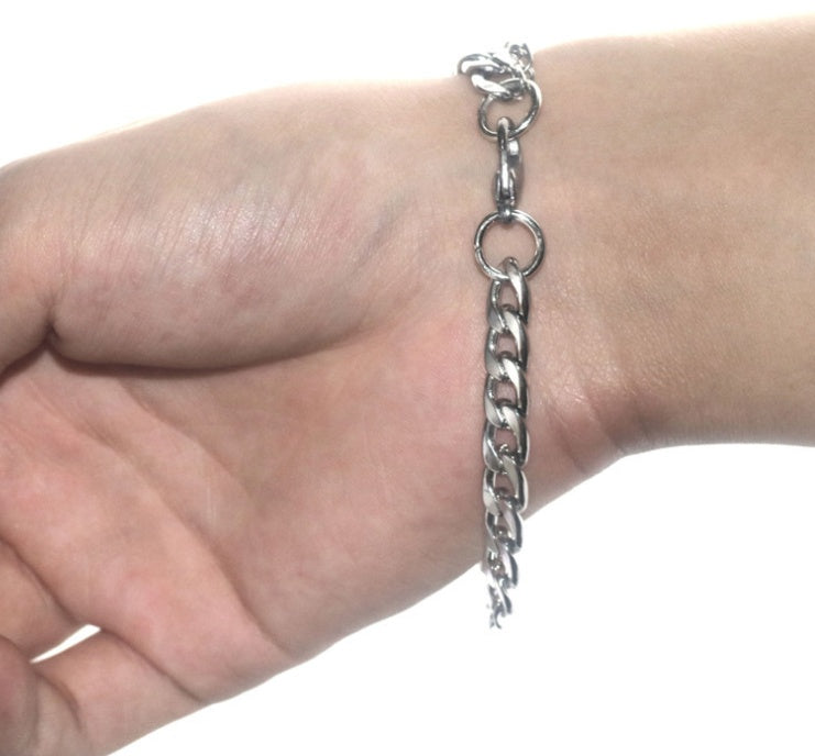 Stainless steel 3.2mmNK flattening bracelet European and American men's titanium steel jewelry