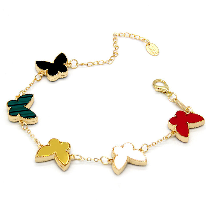 Bracelet de mode à double face papillon