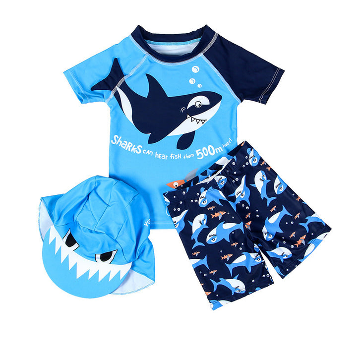Costum de baie al băiatului de uscare rapidă a rechinului