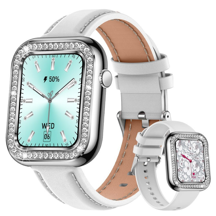 New Square Fashion Women Smart Wall Wallwatch Diamond Waterproof