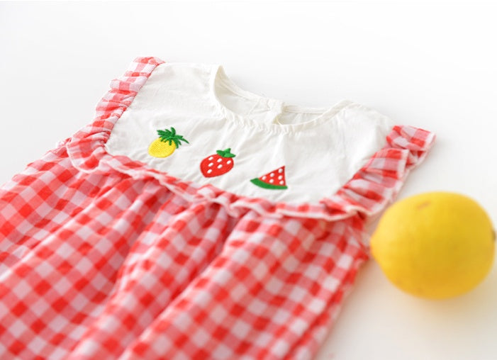 Bebek ekose dantel kollu bebek üçgen romper bebek uçurtma kıyafetleri