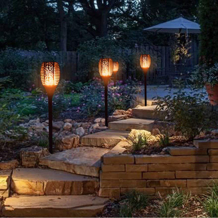 LED su geçirmez güneş meşalesi ışık lambası açık manzara dekorasyon bahçesi çim ışığı