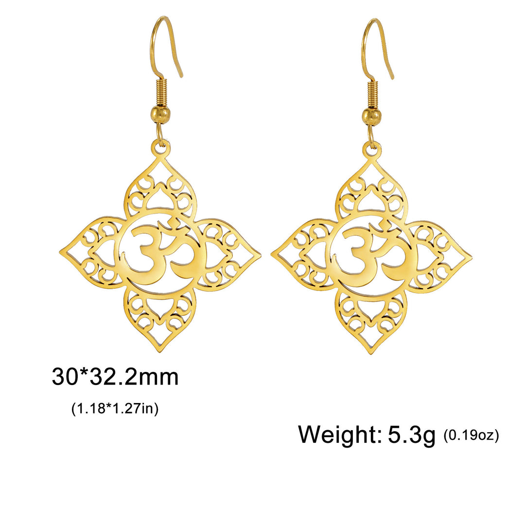 Women's Yoga Symbol Stainless Steel Earrings