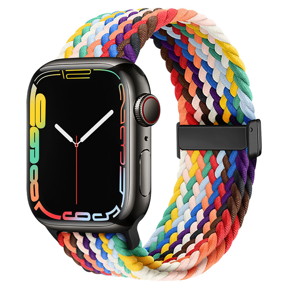 Féach ar strap Rainbow Níolón Níolón Fite Sleamhnáin Strap Elastic Universal Universal