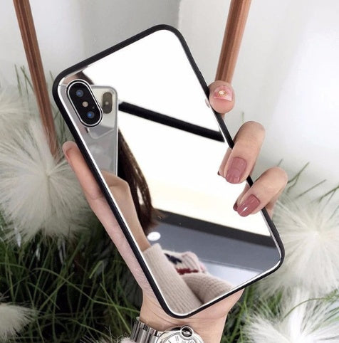 Compatibel met Apple, iPhonex Mirror Phone Case iPhone7/8plus make-up zelf-timer glazen hoesje