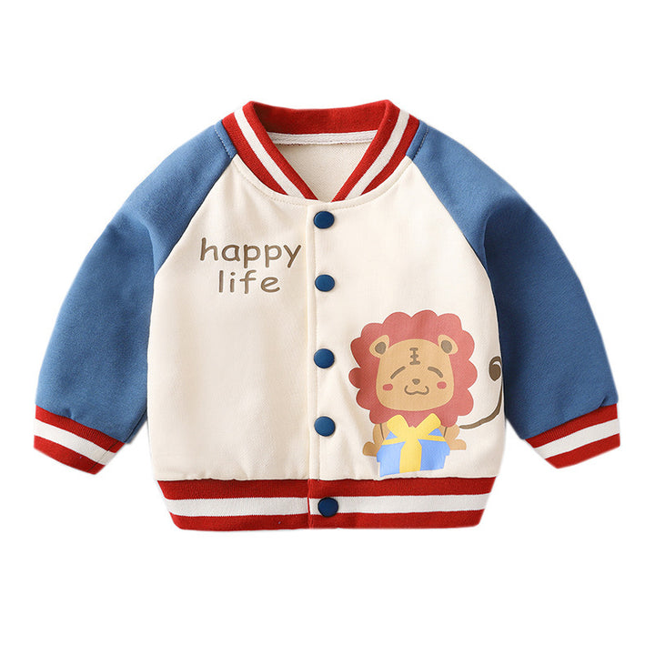 Baby Jacket Spring och Autumn Clothes, Toddler Jacket, pojkekläder