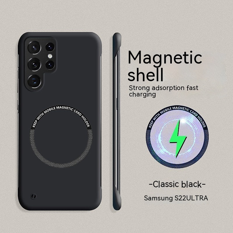 Ultra-thin Frameless Magnetic Wireless Charger Drop-resistant Soft Protective Case