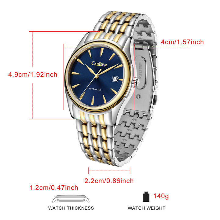 Casual Stainless Steel Waterproof Men's Mechanical Watch