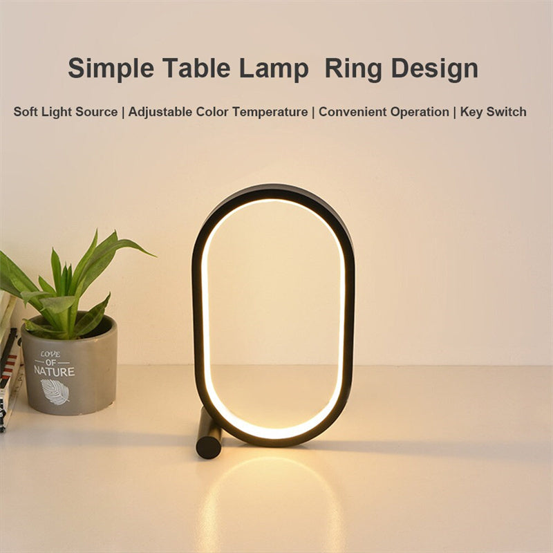USB-plug-in lamp Ovaal Acryllamp aanraakbediening Dimable Modern Simple Creative Night Lamp Bedide Leesslamp bureau LED