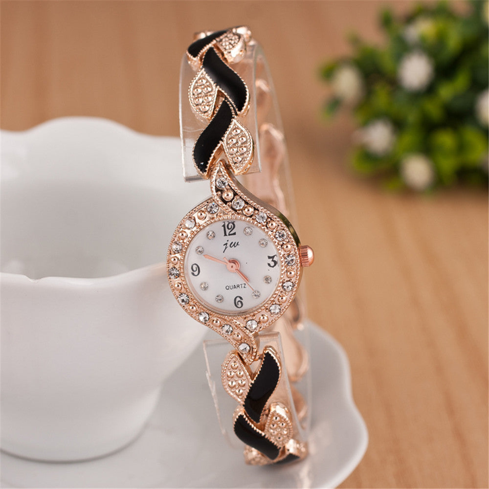 Modieuze all-match dames liefdesriem diamanten horloge